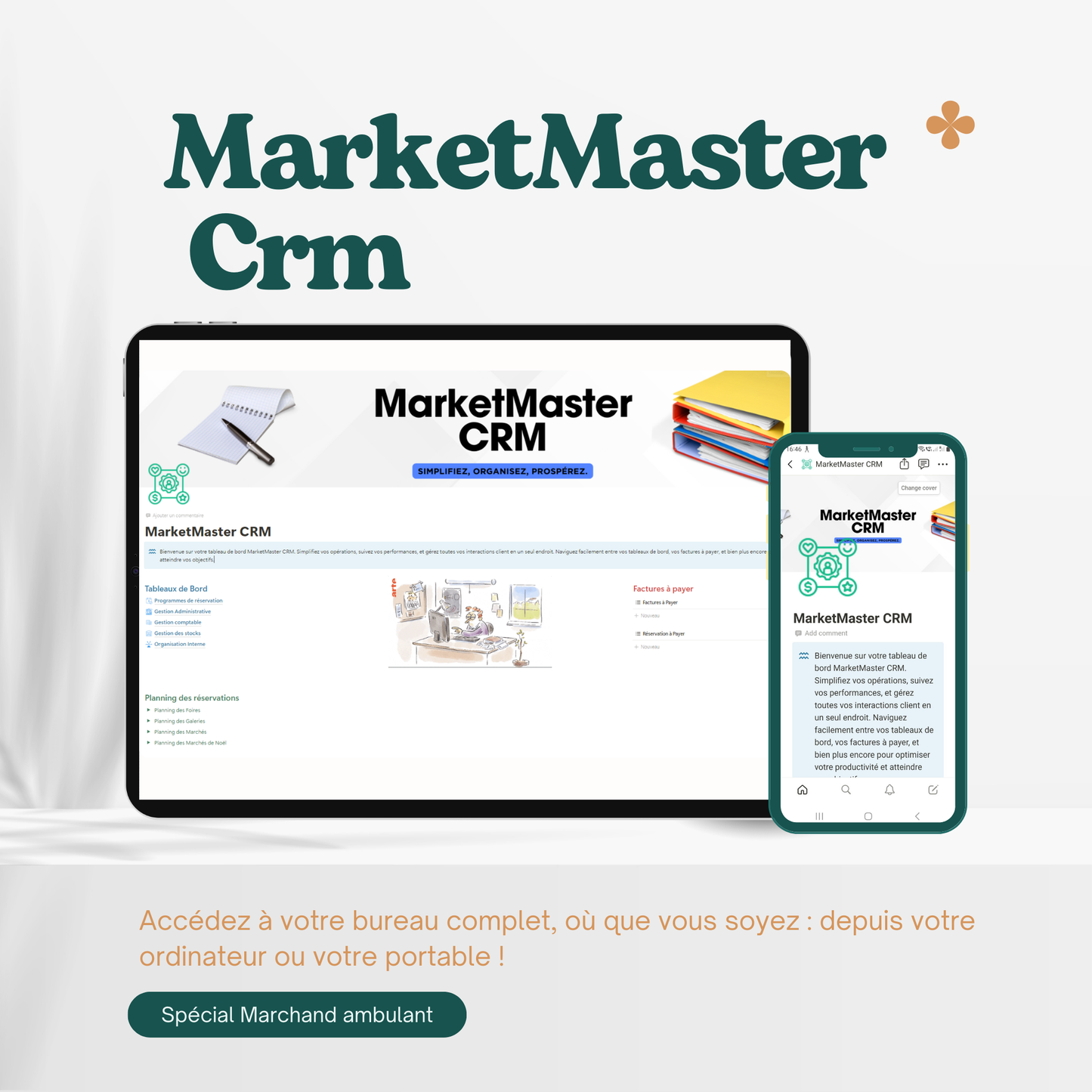 Marketmaster CRM : Le Template Notion Indispensable pour Commerçants Ambulants !