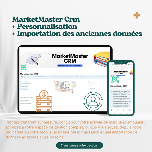 Marketmaster Crm Premium : La Solution Complète pour les commerçants ambulants